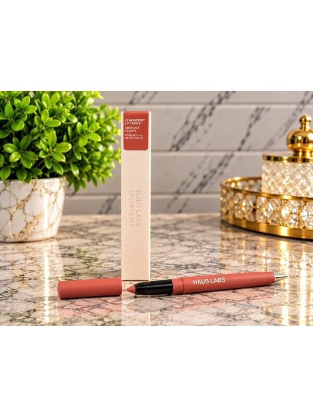 Haus Labs Le Monster Lip Crayon Peach Matte NEW